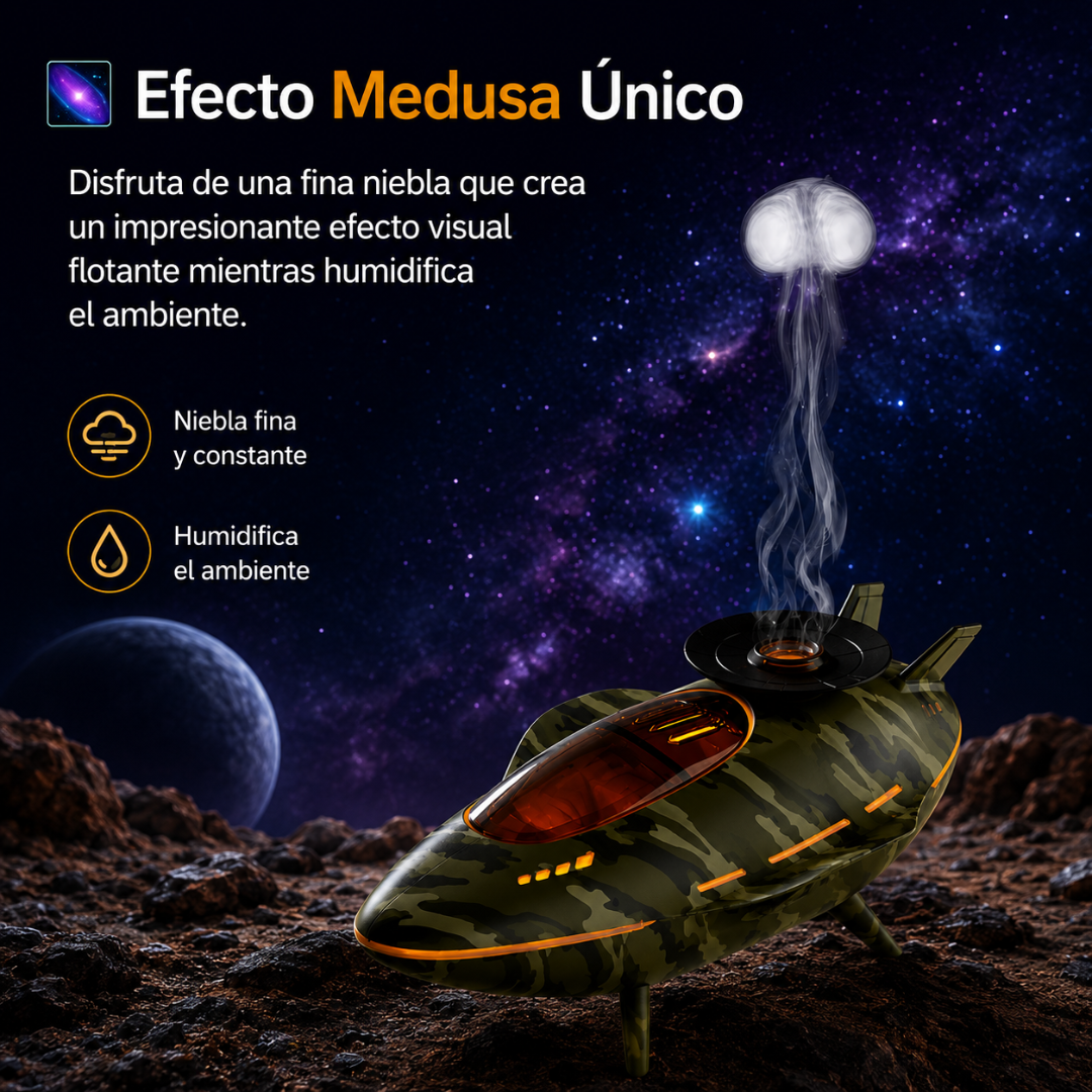 Humidificador Espacial LED con Efecto Nebulosa