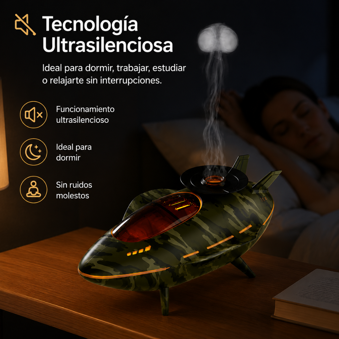 Humidificador Espacial LED con Efecto Nebulosa